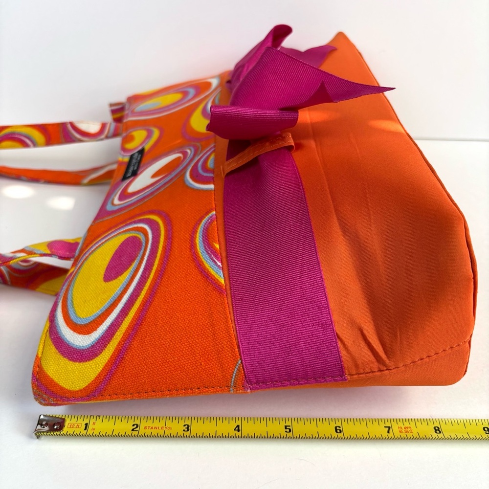 kate spade Orange & Pink Canvas Bow Tote - Picture 8 of 15